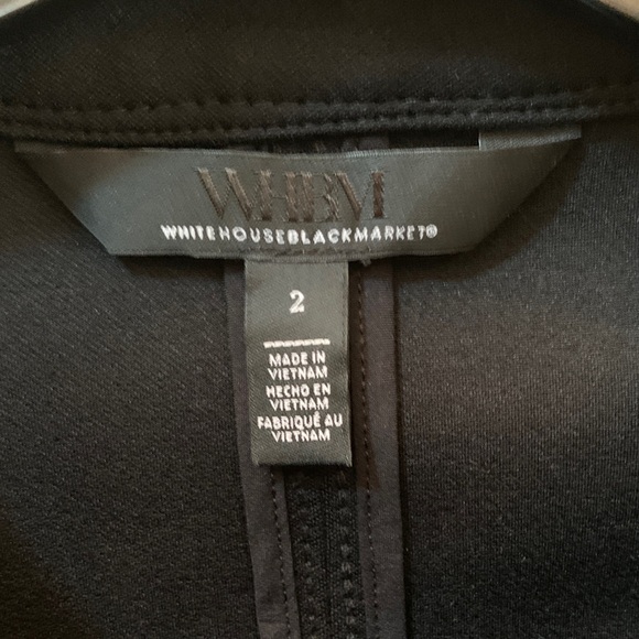 White House Black Market Elegant Black Blazer with Gold Accents - Picture 2 of 9